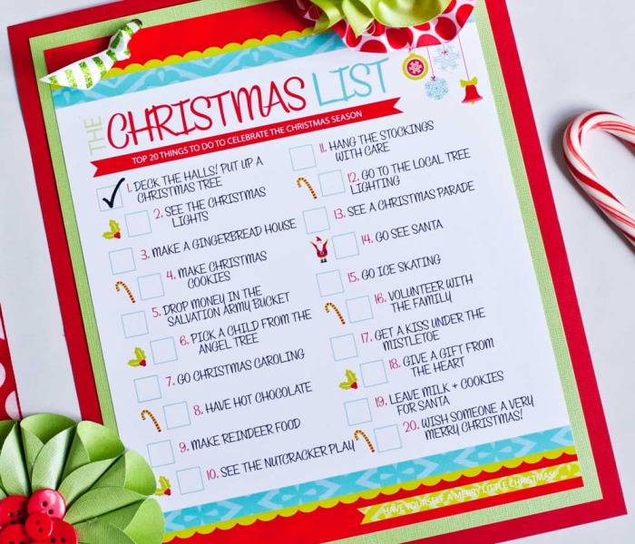 The Christmas Holiday Activity Checklist